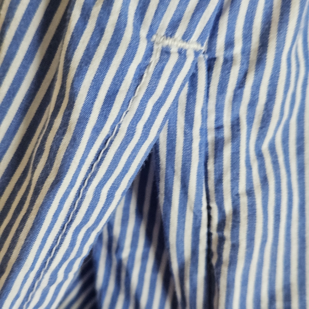 Free Asembley Blue and White Stripped Dress 100% Rayon Size Large. - Picture 15 of 16